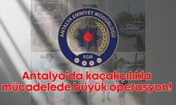Antalya'da kaçakçılıkla mücadelede büyük operasyon!