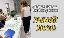 Anaokulunda korkunç kaza: 4 yaşındaki Mavi’nin parmağı koptu