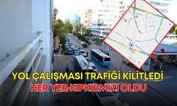 Antalya’daki yol çalışması trafiği kilitledi! Her yer kıpkırmızı oldu