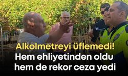 Manavgat'ta alkolmetreyi üflemedi!  Hem ehliyetinden oldu hem de rekor ceza yedi