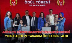 Antalya Körfez Gazetesi’nin gurur gecesi! Yılın haber ve tasarım ödüllerini aldı