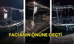 Antalya'da balıkçı teknesi alev alev yandı