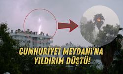 Cumhuriyet Meydanı’na yıldırım düştü!