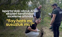Isparta'daki obruk AFAD ekipleri tarafından inceleme altında: "Fay hattı mı, susuzluk mu?"