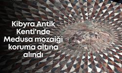 Kibyra Antik Kenti'nde Medusa mozaiği koruma altına alındı