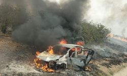 Mersin yolunda anne ve çocuklarının içinde bulunduğu otomobil alev aldı