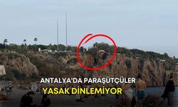 Antalya'da paraşütçüler yasak dinlemiyor