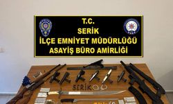 Serik'te eş zamanlı operasyon! Çok sayıda silah ve uyuşturucu ele geçirildi