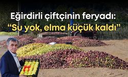 Eğirdirli çiftçinin feryadı: “Su yok, elma küçük kaldı”
