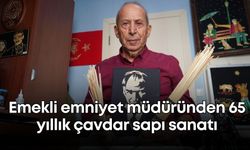 Antalya'da emekli emniyet müdüründen 65 yıllık çavdar sapı sanatı