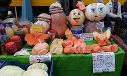 Antalya’da balkabakları yeni yıl için süslendi