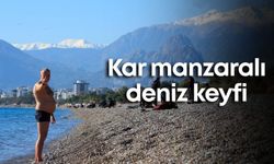 Bir Antalya klasiği! Kar manzaralı deniz keyfi