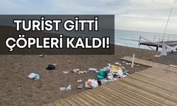 Lara sahilde insanlık ayıbı! Denize karışacaklar