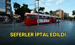 Antalya’daki fırtına nedeniyle Nostalji Tramvayı’nın seferleri iptal edildi