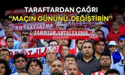 Antalyaspor taraftarından çağrı: “Maçın gününü değiştirin”