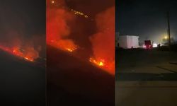 Manavgat'ta davalık olan yol, yangınla mücadeleyi zorlaştırdı