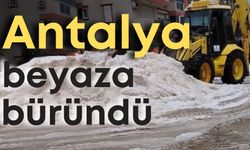 Antalya’da şaşkına çeviren manzara! Belediye kar kürer gibi küredi!