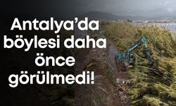 Antalya’da bir ilk yaşandı! Amfibik ekskavatör sahaya indi