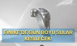 Finike’de gün boyu sular kesilecek!