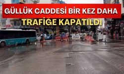 Antalya Güllük Caddesi bir kez daha trafiğe kapatıldı