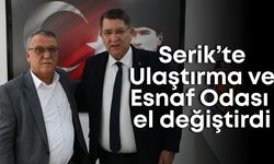 Serik’te Ulaştırma ve Esnaf Odası el değiştirdi: Yeni Başkan Hulusi Tırık göreve başladı