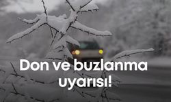 Konya ve Karaman’da don ve buzlanma uyarısı!