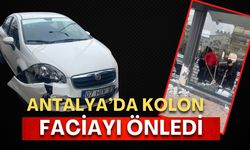 Antalya’da otomobil kuaför dükkânına daldı