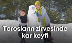 Torosların zirvesinde kar keyfi