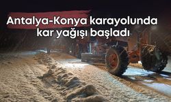 Antalya-Konya karayolunda kar yağışı başladı