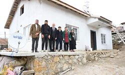 Isparta’da yangında evi yanan aileye bir yılda yeni yuva