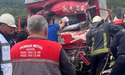 Manavgat Beşkonak yolunda iki kamyon çarpıştı