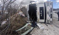 Burdur-Isparta dağ yolunda freni boşalan TIR, korku dolu anlara sahne oldu!