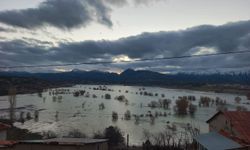 Konya’da baraj taştı, araziler göle döndü