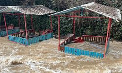 Alanya'da Oba Çayı taştı: İşletmeleri su bastı!