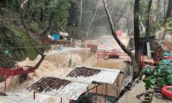 Alanya'da Oba Çayı taştı: İşletmeleri su bastı!