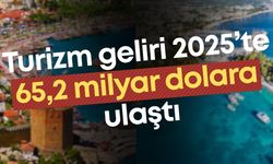 Turizm geliri 2025’te 65,2 milyar dolara ulaştı