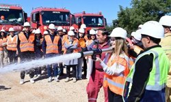 Akdeniz Üniversitesi öğrencileri yangın tatbikatında