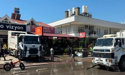 Kemer'de iş yeri yangını panik yarattı