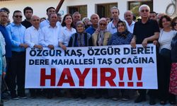 Aliye Coşar ve CHP'lilerden Kaş'taki mermer ocağı projesine tepki