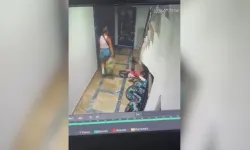 Kepez’de ayakkabı hırsızı kadın kameraya yakalandı
