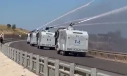 Kumluca'daki yangında TOMA’ların müdahale görüntüleri dikkat çekti