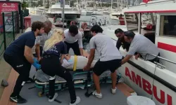 Bodrum açıklarında yaralanan ABD’li turist deniz ambulansıyla hastaneye sevk edildi