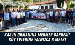 Kaş’ın ormanına mermer darbesi! Köy evlerine yalnızca 8 metre