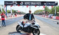 Kepez’de Moto Drag heyecanı: Mesut Kocagöz de pistteydi