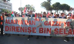 Alanya’da Gazze için sessiz çığlık! Binler yürüdü