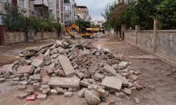 Kepez'de yol çalışması var