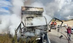 Manavgat’ta alev alan kamyonun sürücüsü korku dolu o anı anlattı