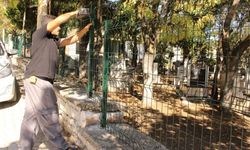 Elmalı Kızıltemeller Mezarlığı’nda güvenlik önlemi