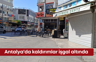 Antalya'da kaldırımlar işgal altında