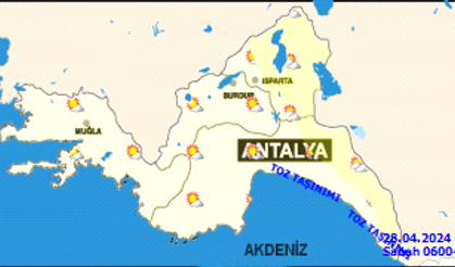 Antalya Hava Durumu: 28 Nisan Pazar günü ilçelerde detaylı hava durumu...